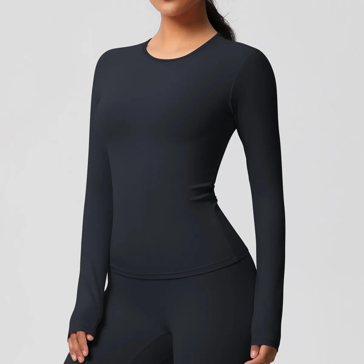 Women's Long Sleeve Yoga Shirt | Push-Up Gym Workout Top Dry-Fit Breathable High Elastic Sports