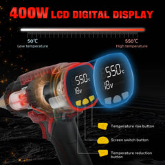 Cordless Heat Gun 400W with LCD Display - SnaggIt