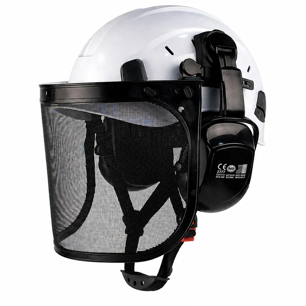 Forestry safety helmet kit with mesh face shield and earmuffs – image 14