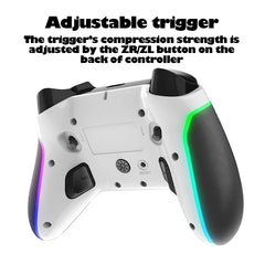 Wireless Multi Platform Controller | Hall-Linear Precision & Translucent RGB Design for PS4 Switch Android IOS MFI Games PC TV box