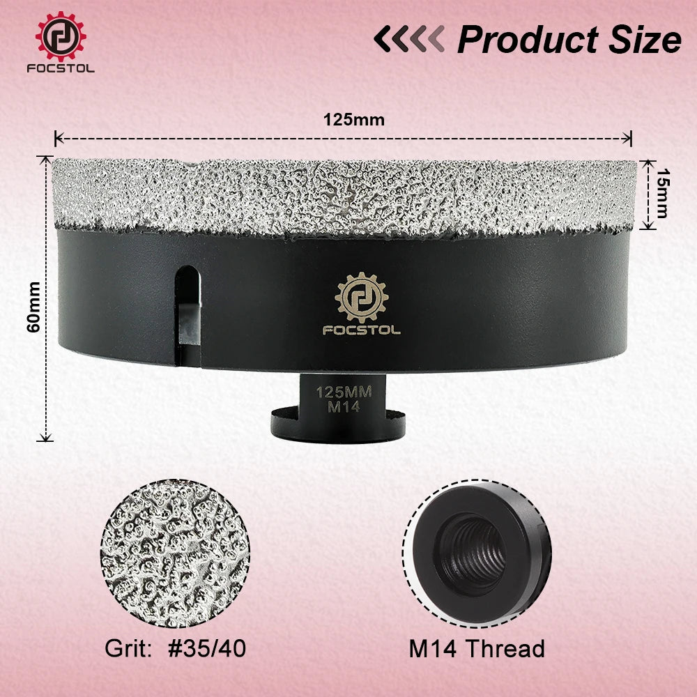 M14 Thread Diamond Core Drill Bit 6–125mm | Tile Hole Saw for Ceramic Marble Granite CE Certified