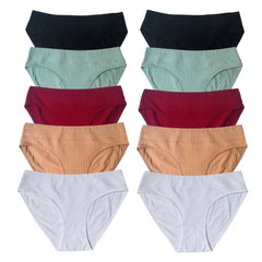 10-Pack Women’s Low-Waist Cotton Panties - SnaggIt