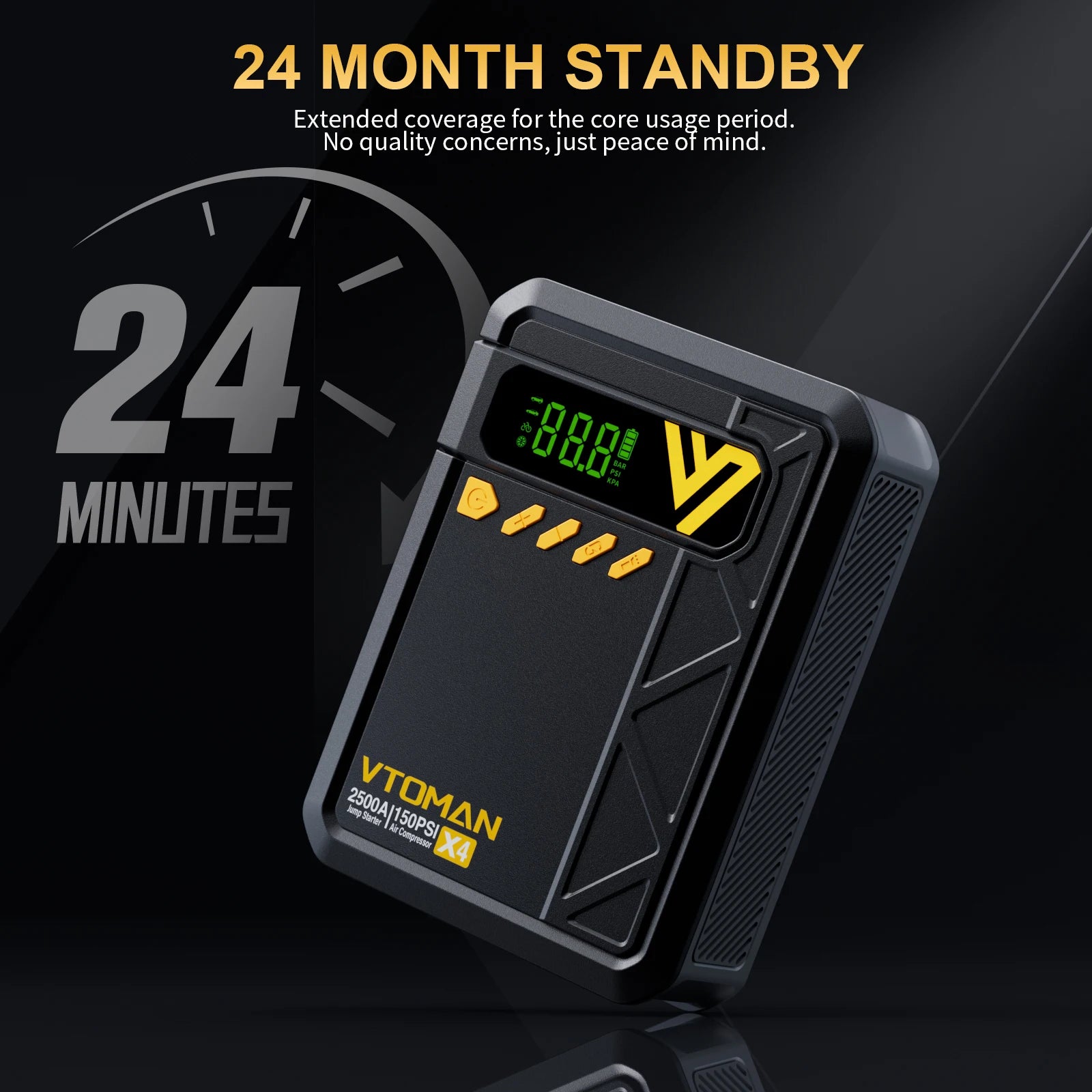 12V car jump starter with tyre inflator – image 7