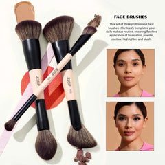 Double Sided Makeup Brush Set (3 / 5 / 7 Piece Options)