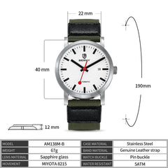 BERNY Swiss Railroad Automatic Watch - SnaggIt