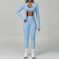 Women's 2/3-Piece Yoga Suit | Sports Bra High Waist Leggings & Shorts Push-Up Gym Activewear