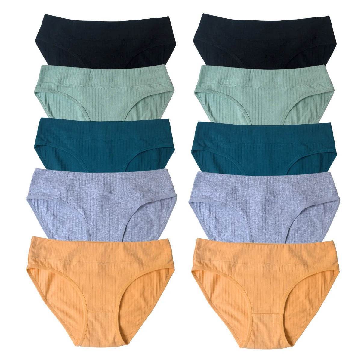 10-Pack Women’s Low-Waist Cotton Panties - SnaggIt