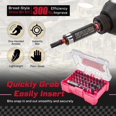 32PCS Impact Screwdriver Bits Set – PH/SL/PZ/Torx/Hex Multi Insert Bits with Magnetic Bit Holder & Adapter