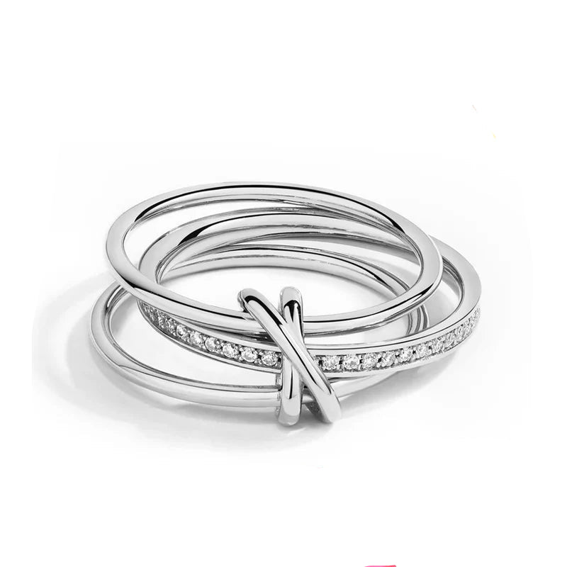 Moissanite 3-Ring Connect Design by Snagg A Ring