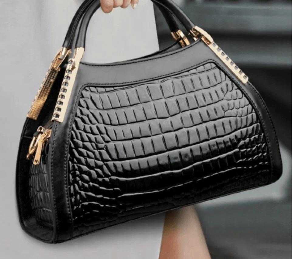 Alligator Patent Leather Crossbody Shoulder Bag - SnaggIt