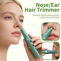 Professional Rechargeable Precision Trimmer – Aluminum Alloy Dual Edge Blade System for Painless Nose & Ear Grooming