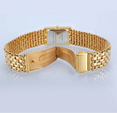 BERNY Women’s Rectangle Gold Quartz Watch - SnaggIt