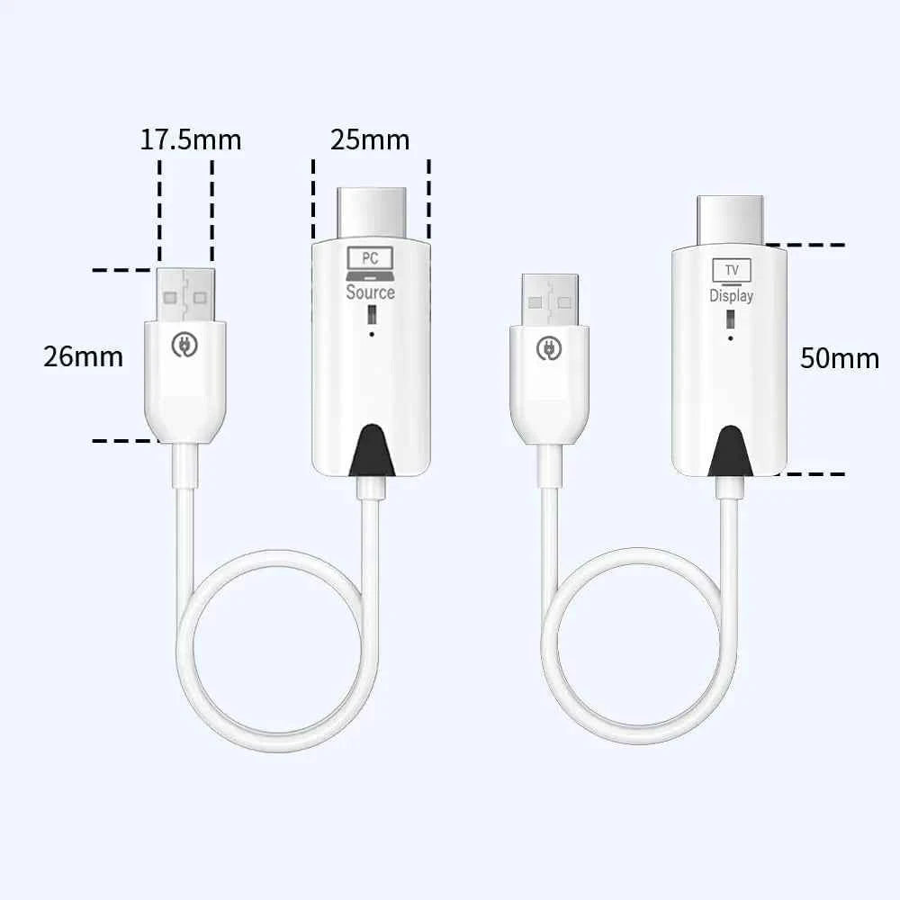 1080P 30M Wireless Video & Audio Transmitter Receiver Extender – Display Adapter for TV Box, Monitor & Projector