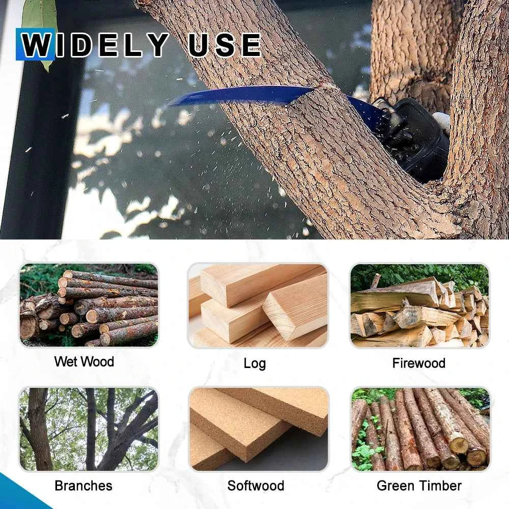 Professional Curved Reciprocating Saw Blade Set | High Performance Log & Tree Trimming Saber Blades