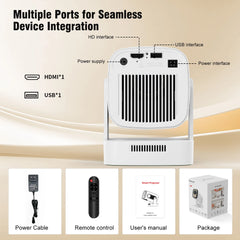 Mini Smart Projector Native 1080P with 4K Support by Snagg A Projector