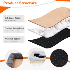 Super Soft Orthopedic Foam Dog Bed with Cotton Bolster & Removable Cover by Snagg A Pet Bed