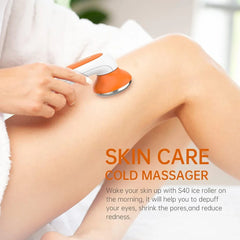 Dual Head Metal Ice Roller – Cooling Facial & Body Massage