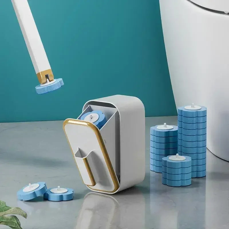 Wall Mounted Toilet Brush Set – Disposable Head System by Snagg A Toilet Brush