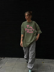 The Devils Mood Print Womans Streetwear T-Shirt