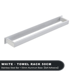 Self-Adhesive Stainless Steel Towel Rack by Snagg A Rack
