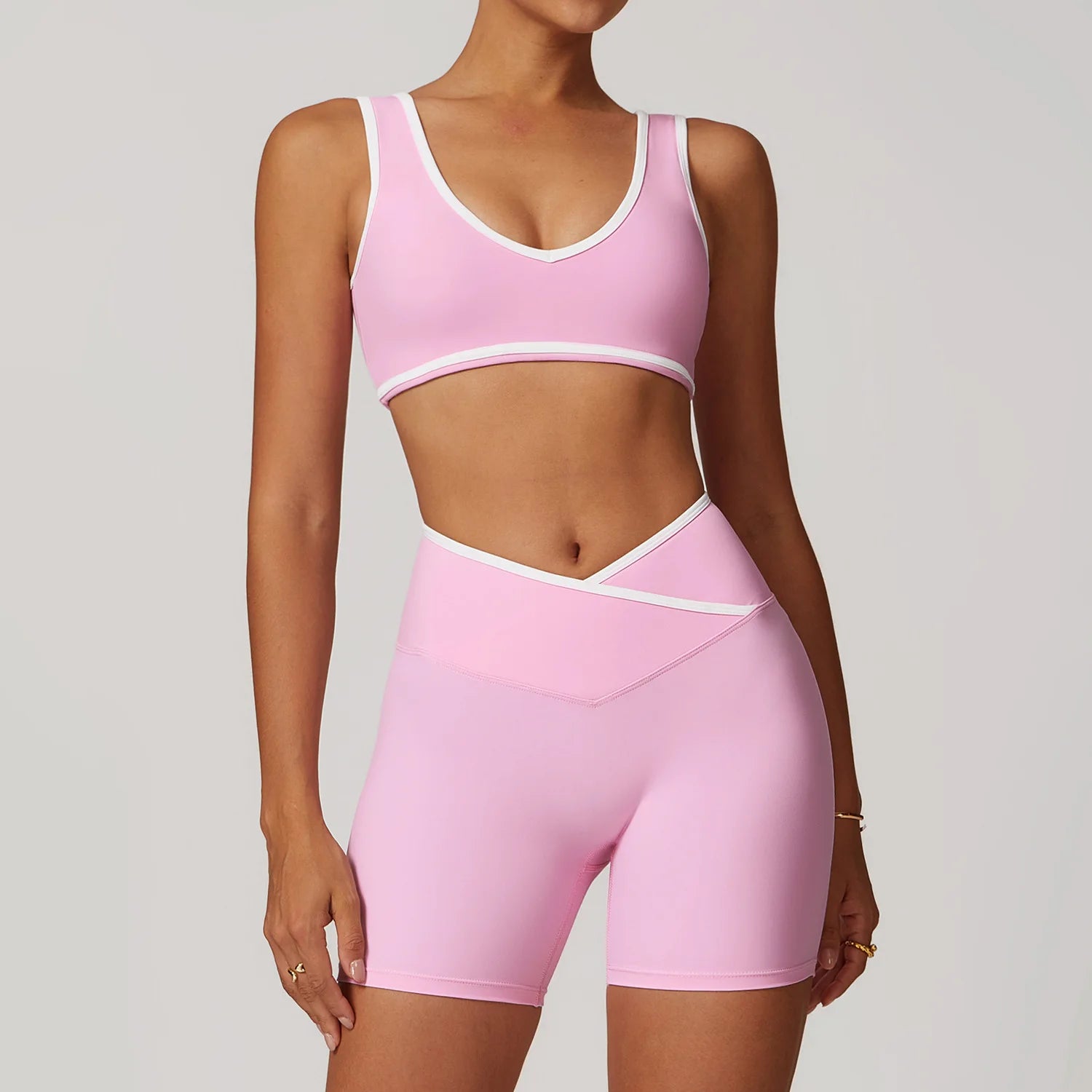 Women's 2-Piece Yoga Workout Set | High Waist Leggings & Sports Bra Gym Tracksuit Athletic Wear