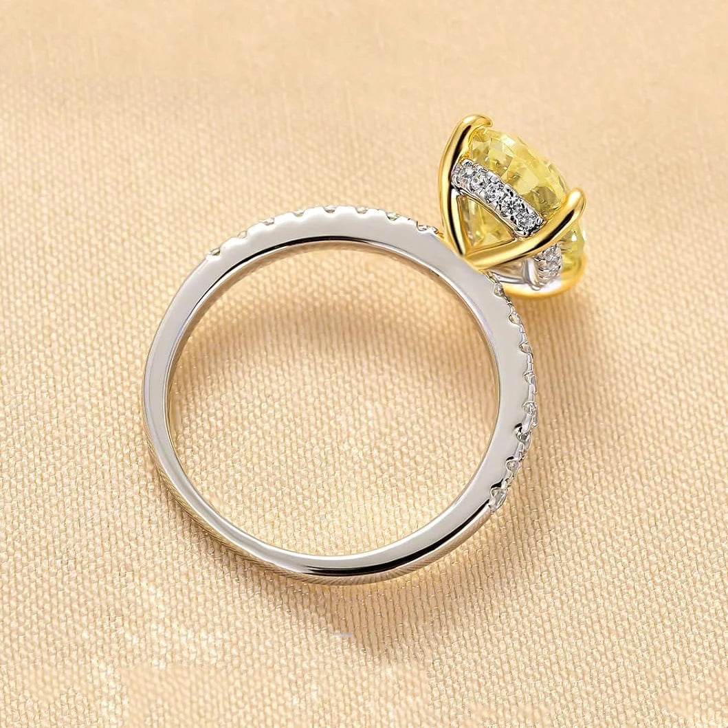 8×12MM Yellow High Carbon Diamond Ring - SnaggIt
