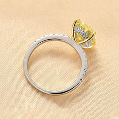 8×12MM Yellow High Carbon Diamond Ring - SnaggIt