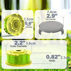 0.08” Twisted Weed Trimmer Line Compatible with Ryobi ONE+ Trimmers