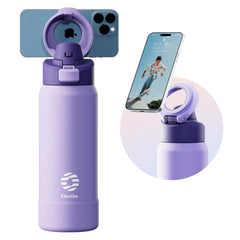 Magnetic Smart Thermos - 24H Insulation & Integrated Phone Mount