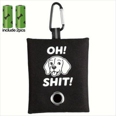 Funny "OH SH*T" Pet Waste Bag Holder | Durable Oxford Fabric Leash Dispenser