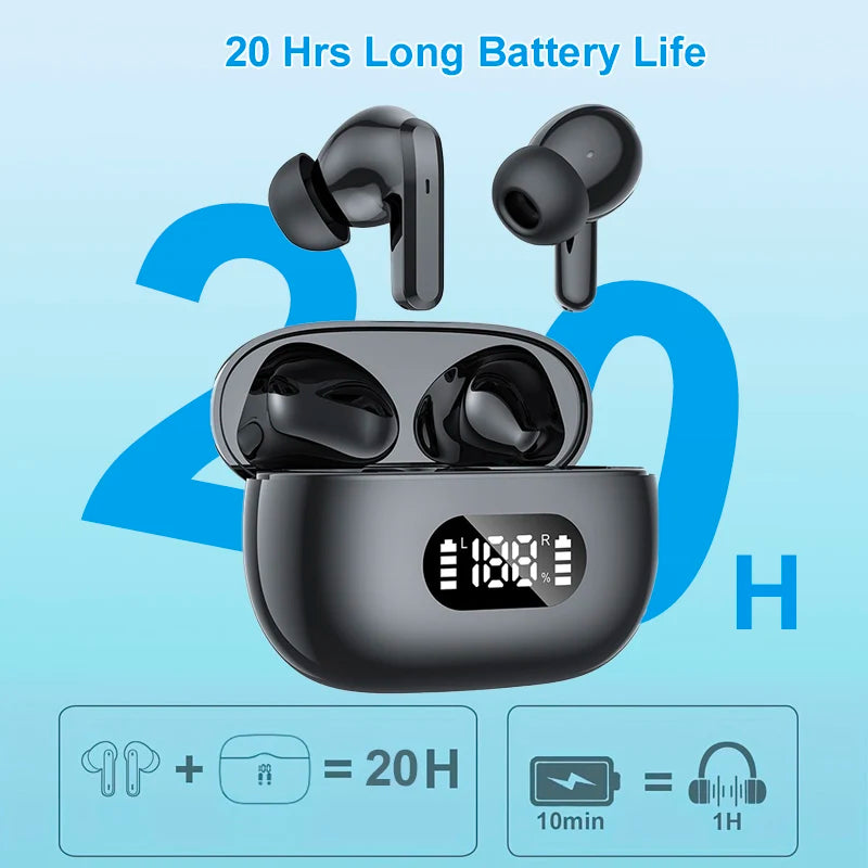 ANC Wireless Earbuds – Bluetooth 5.3 TWS Earphones with 40dB Noise Cancelling by Snagg An EarBud