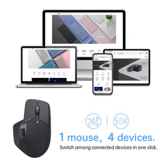 MT760 Series Multi-Device Wireless Mouse | M+ Cross Computer Technology & Ergonomic Laser Precision