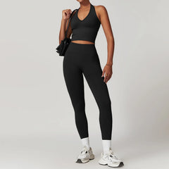 Women's 2-Piece Seamless Yoga Set | Sports Bra & Gym Leggings Athletic Wear Fitness Tracksuit