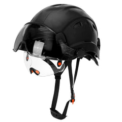 Vented construction safety helmet with built-in visor – image 21