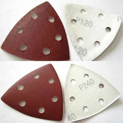 100pcs Triangular Sanding Discs 90mm | Hook & Loop Delta Sander Sandpaper Grit 40–400