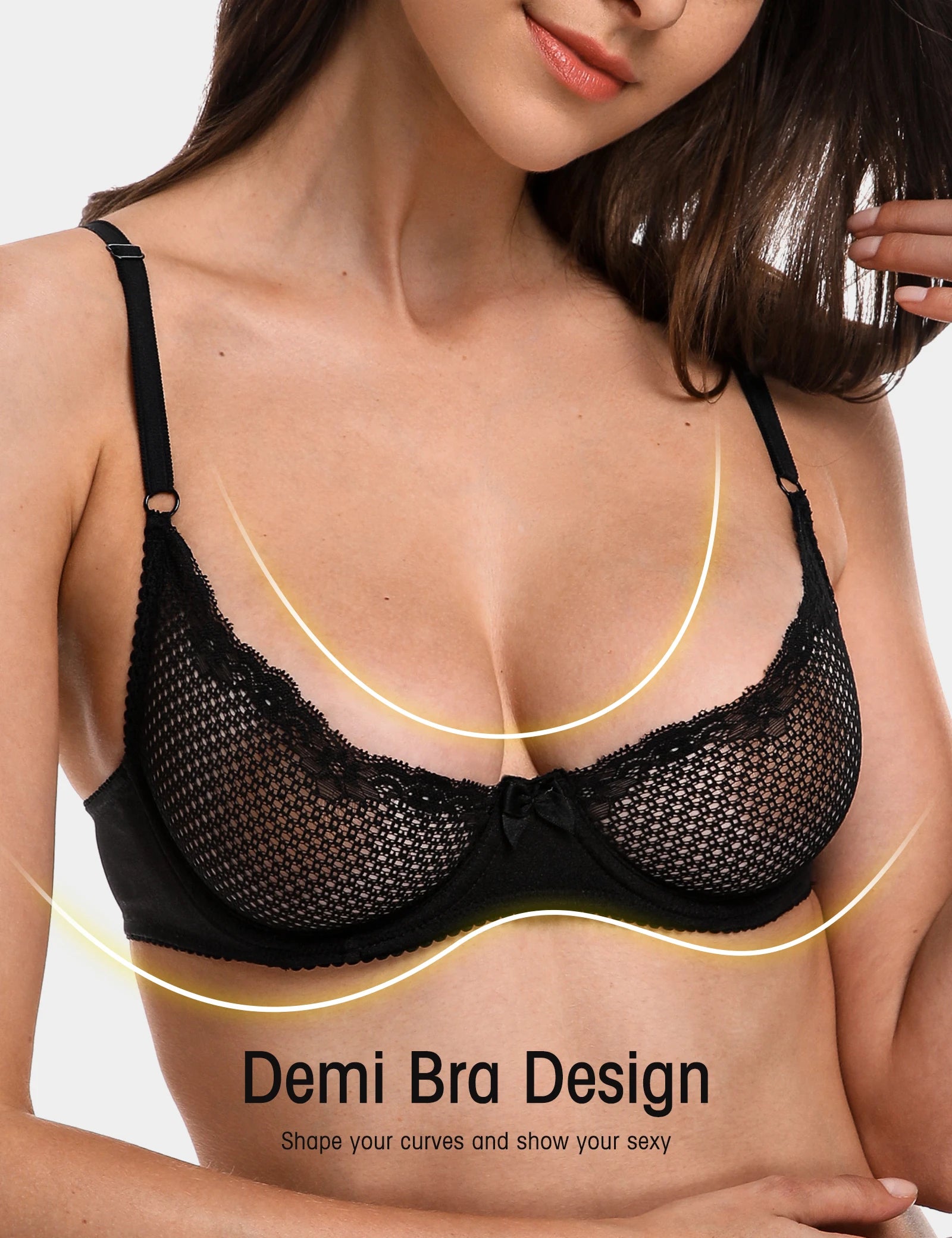 Women’s Sheer Lace Bralette by Snagg A Bra