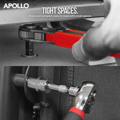 1/4" & 3/8" Ratchet Socket & Torque Wrench Set – Cr-V Steel Sockets & Screwdriver Bits for Automotive & Home Repair