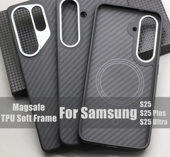 Magsafe Carbon Fiber Pattern Case for Samsung Galaxy S25 / Ultra / Plus by Snagg A Phone Case