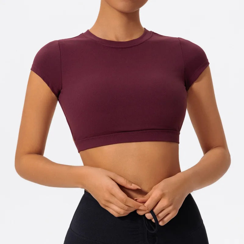 Women's Backless Sports Crop Top | Breathable Workout Yoga Gym Fitness Sportswear Summer