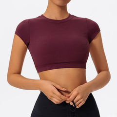 Women's Backless Sports Crop Top | Breathable Workout Yoga Gym Fitness Sportswear Summer