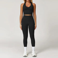 Women's 2/3/4-Piece Seamless Yoga Set | Long Sleeve Tracksuit Sports Bra Gym Leggings Activewear