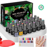 Professional 26 Color High-Pigment Gel Collection – Complete Semi-Permanent Varnish System with Base & Top Coat