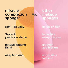 Miracle Complexion Sponge Set – Professional 4 Pack for a Luminous, Streak Free Base