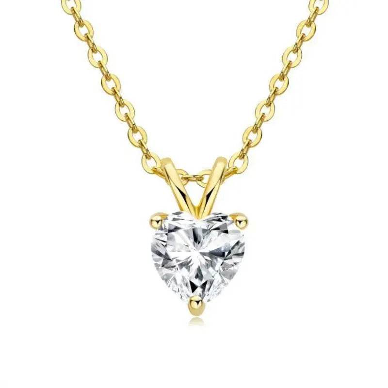 2ct Green Moissanite Heart Necklace - SnaggIt