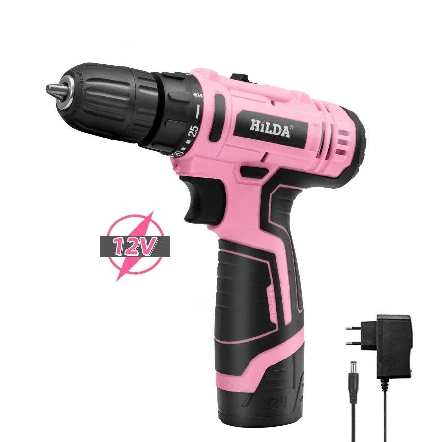 12V Pink Cordless Drill Set - SnaggIt