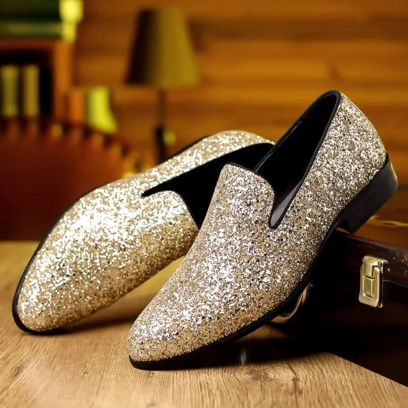 Sequin Loafers for Men by Snagg A Shoes