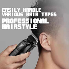 Professional 10W Barber Edition Digital Hair Clipper – 4600mAh High Capacity Cordless System with Variable RPM