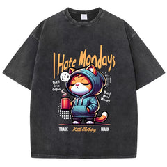 I Hate Mondays Print Womans Streetwear T-Shirt