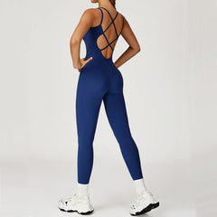Women's Sports Jumpsuit Gym Set | Training Yoga Suit Fitness Romper Stretch Workout Bodysuit