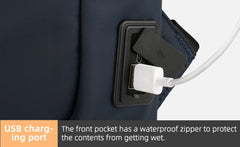Slim Waterproof Business Backpack 15.6" with USB Charging Port